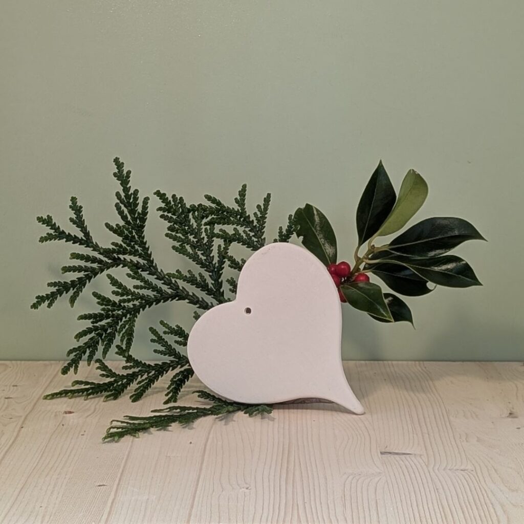 Juleophæng fladt – Hjerte
