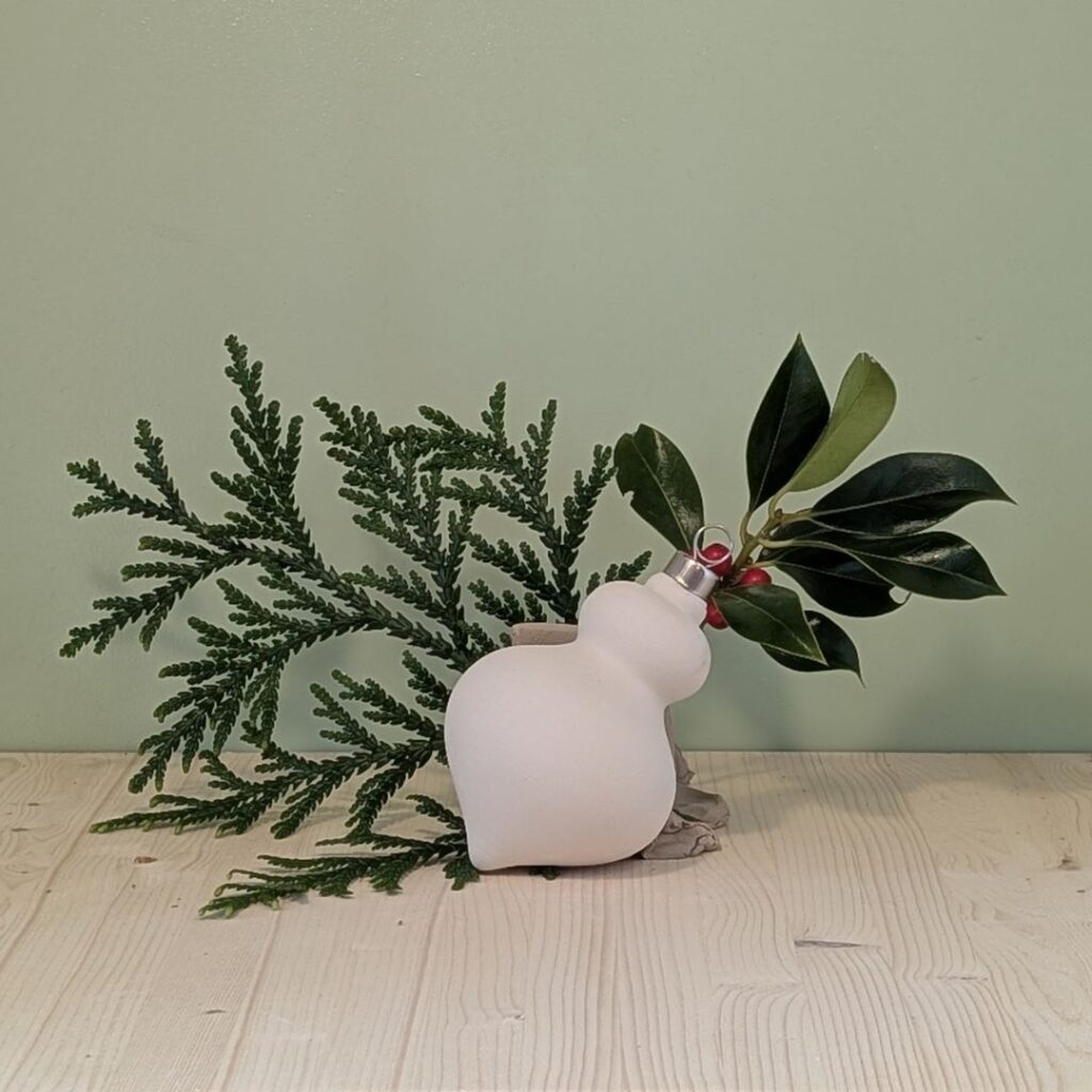 Lang spids julekugle malecafé 