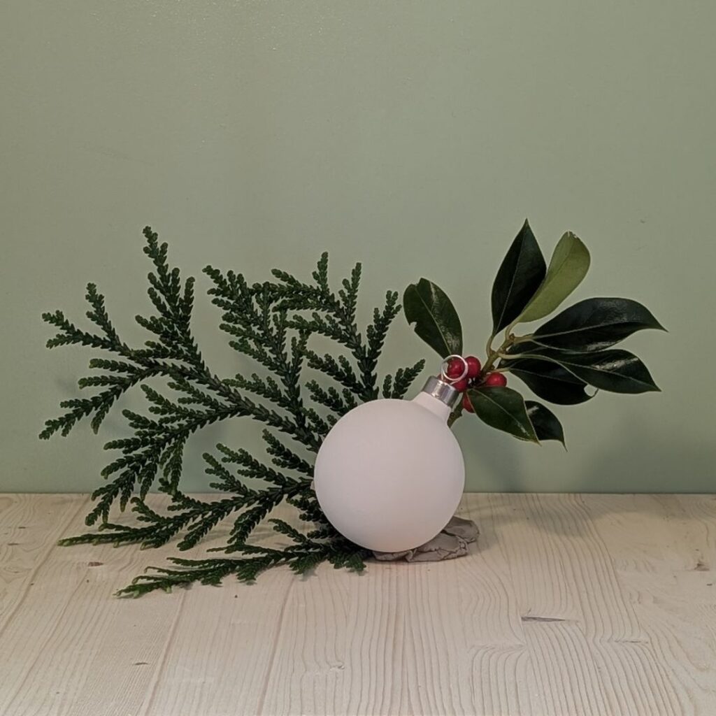 Lille malecafé julekugle Gades keramik